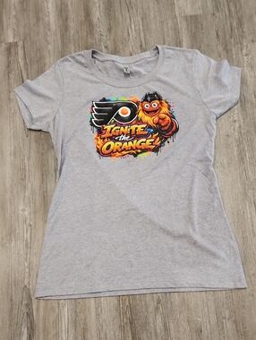 Philadelphia Flyers Ignite the Orange Graphic Tee with Mascot Gritty